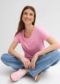 T-shirt en coton et viscose