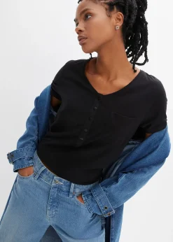 T-shirt en coton et viscose