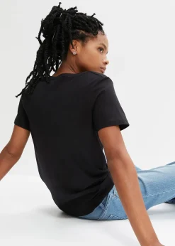 T-shirt en coton et viscose