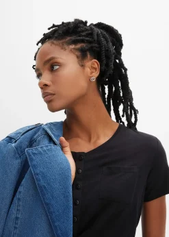 T-shirt en coton et viscose