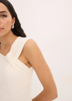 T-shirt en coton extensible avec détail twisté