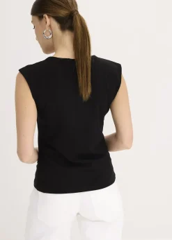 T-shirt en coton extensible avec détail twisté