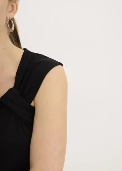 T-shirt en coton extensible avec détail twisté