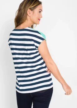 T-shirt en coton flammé