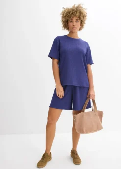 T-shirt en crêpe gaufré