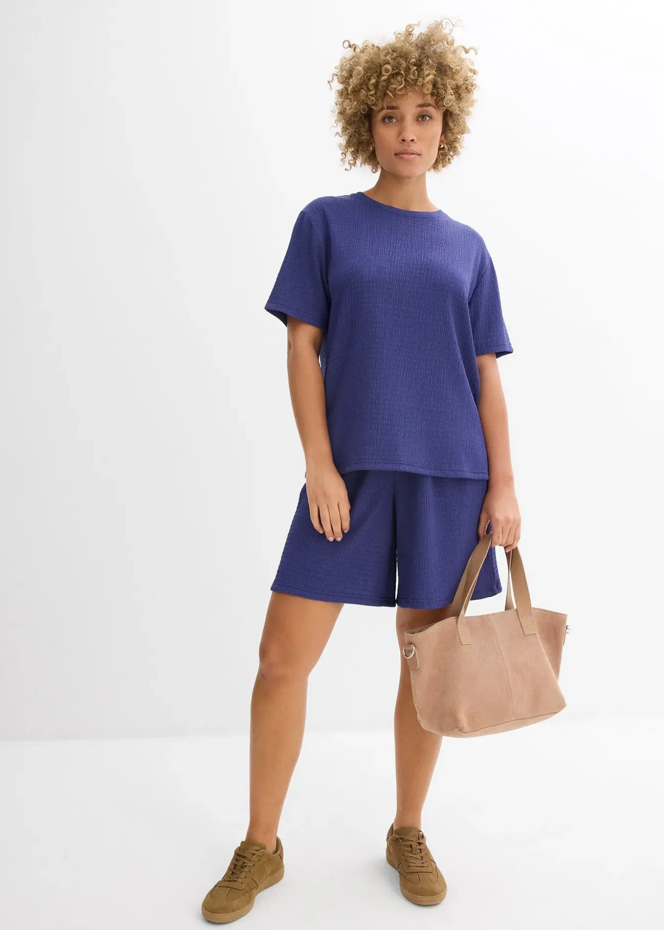 T-shirt en crêpe gaufré