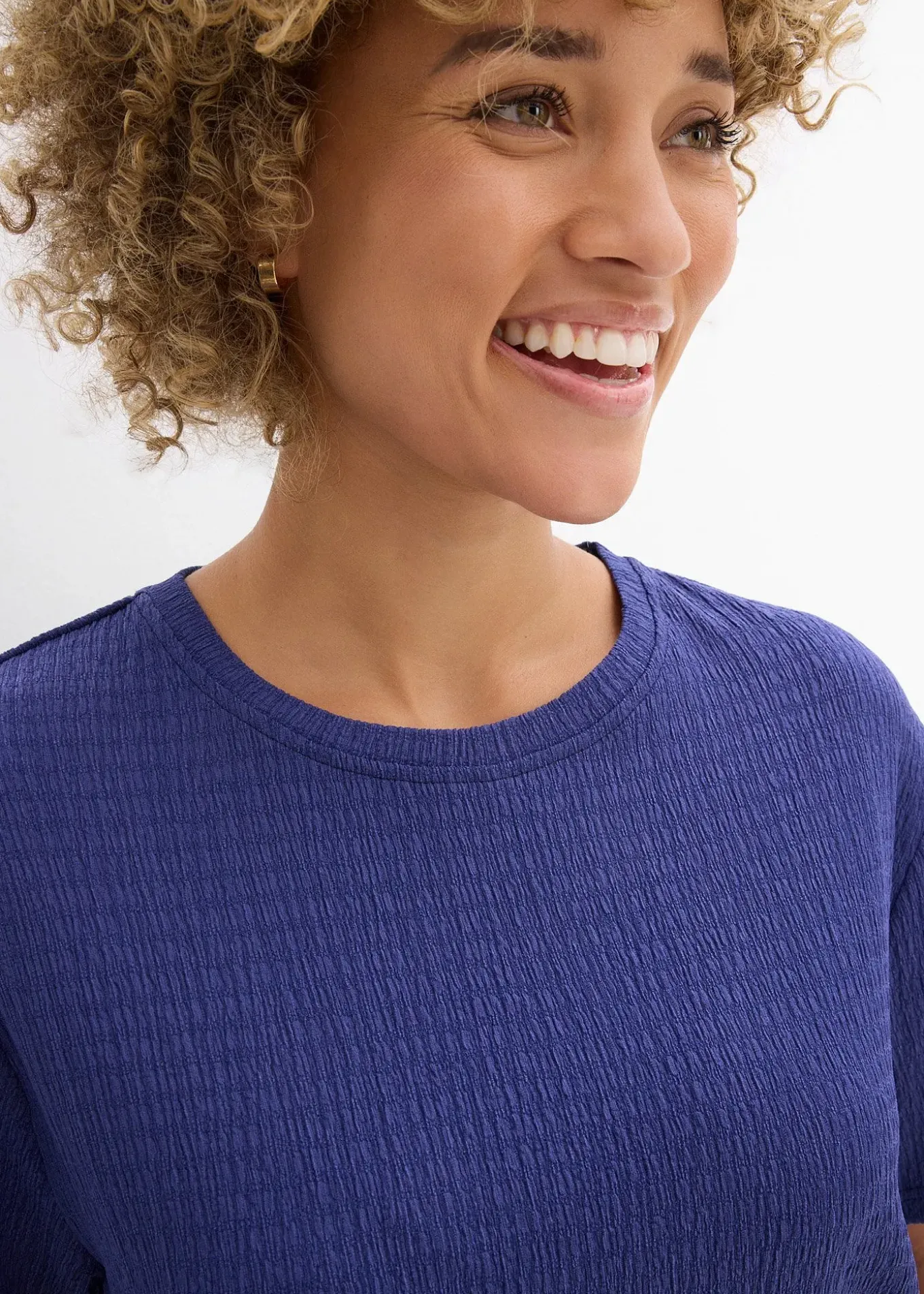 T-shirt en crêpe gaufré