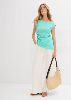 T-shirt en crêpe texturé