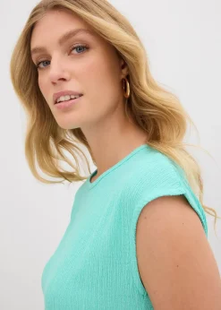 T-shirt en crêpe texturé