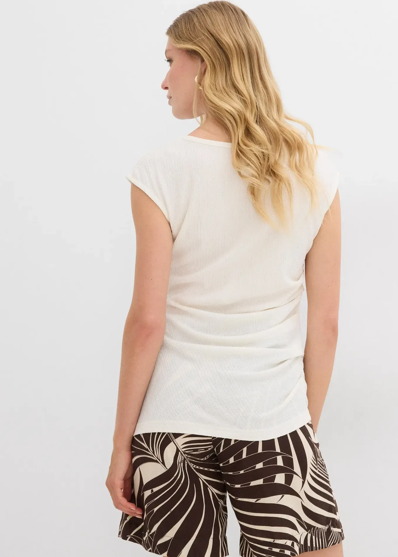 T-shirt en crêpe texturé