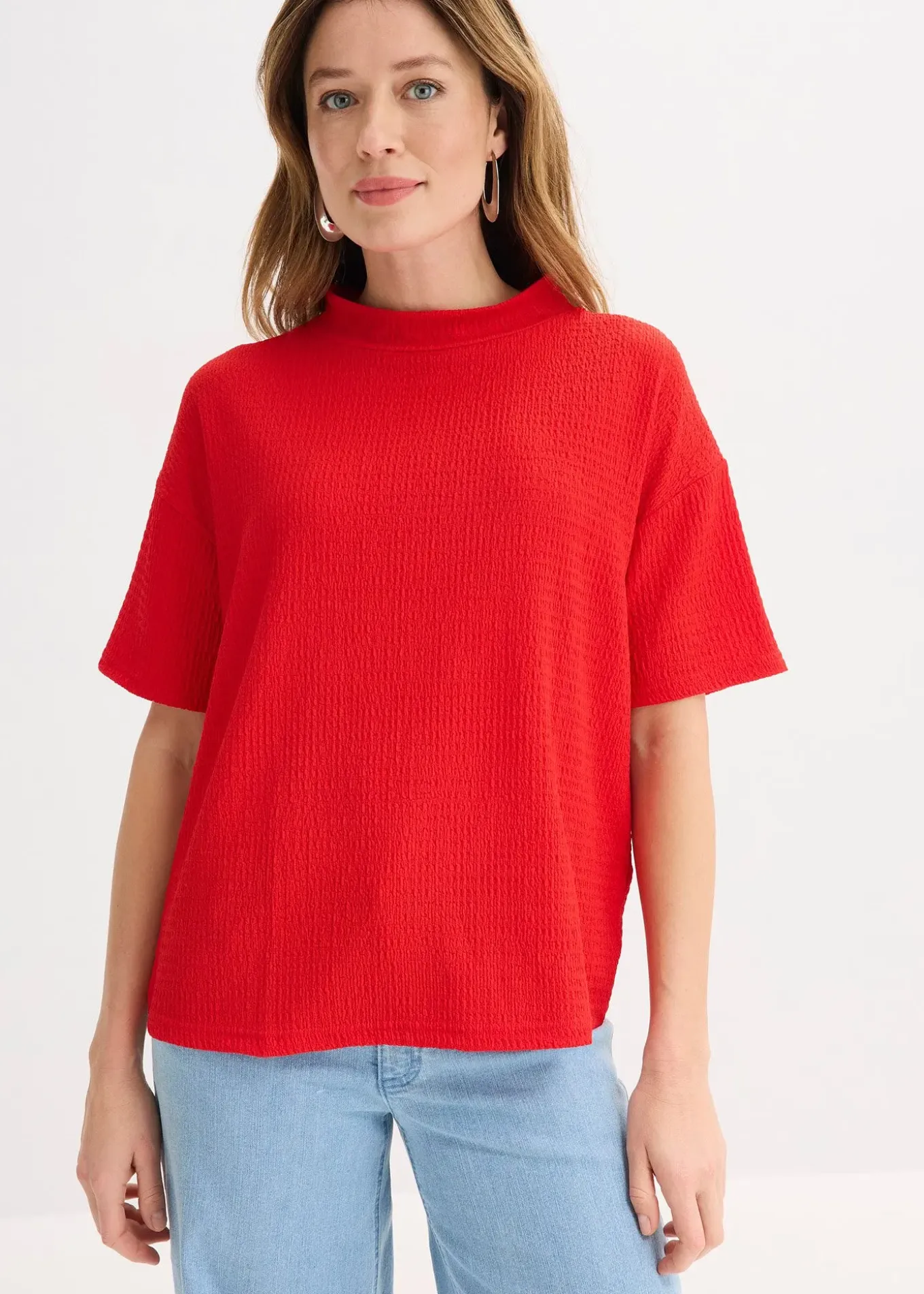 T-shirt en crêpe texturé