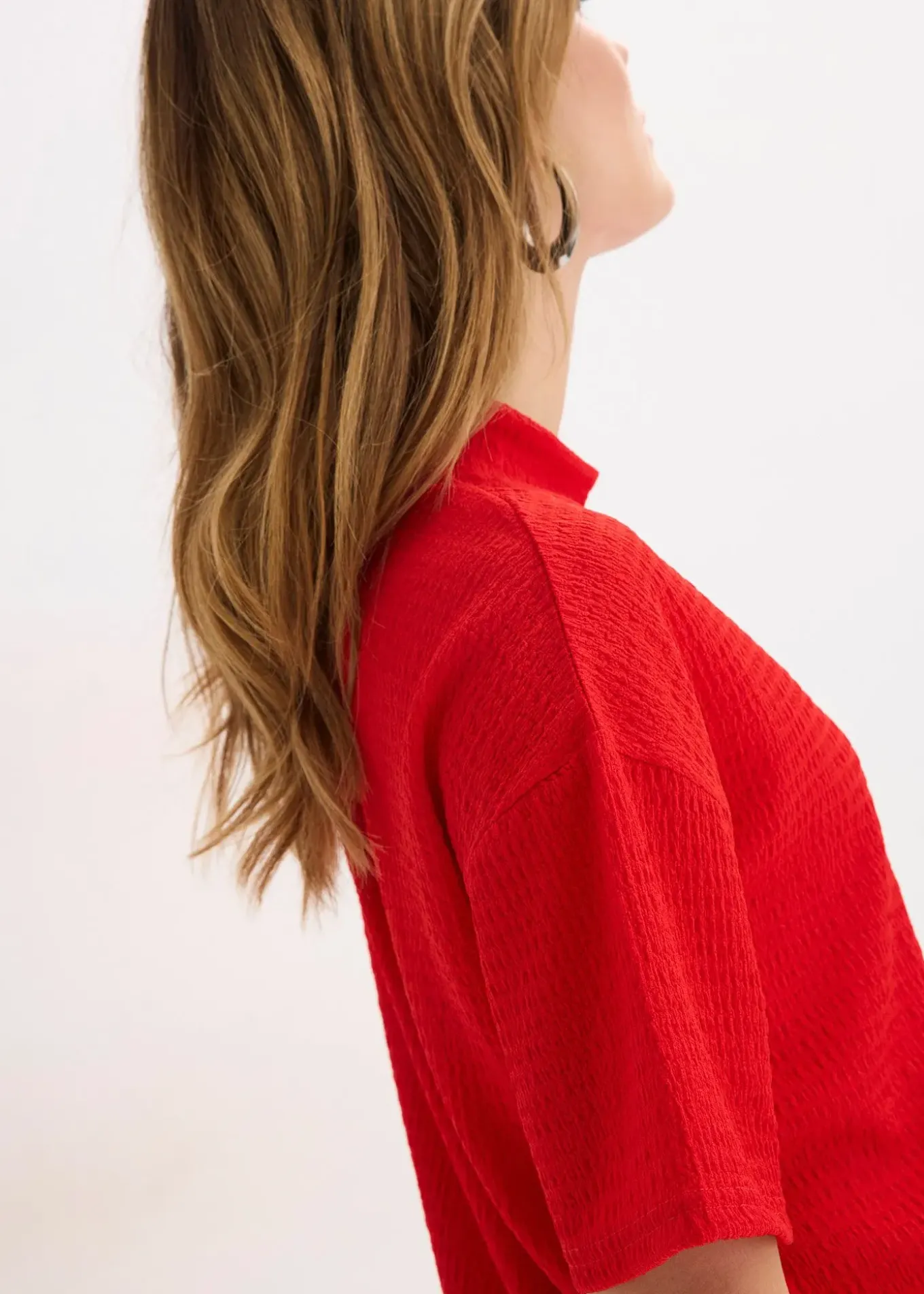 T-shirt en crêpe texturé