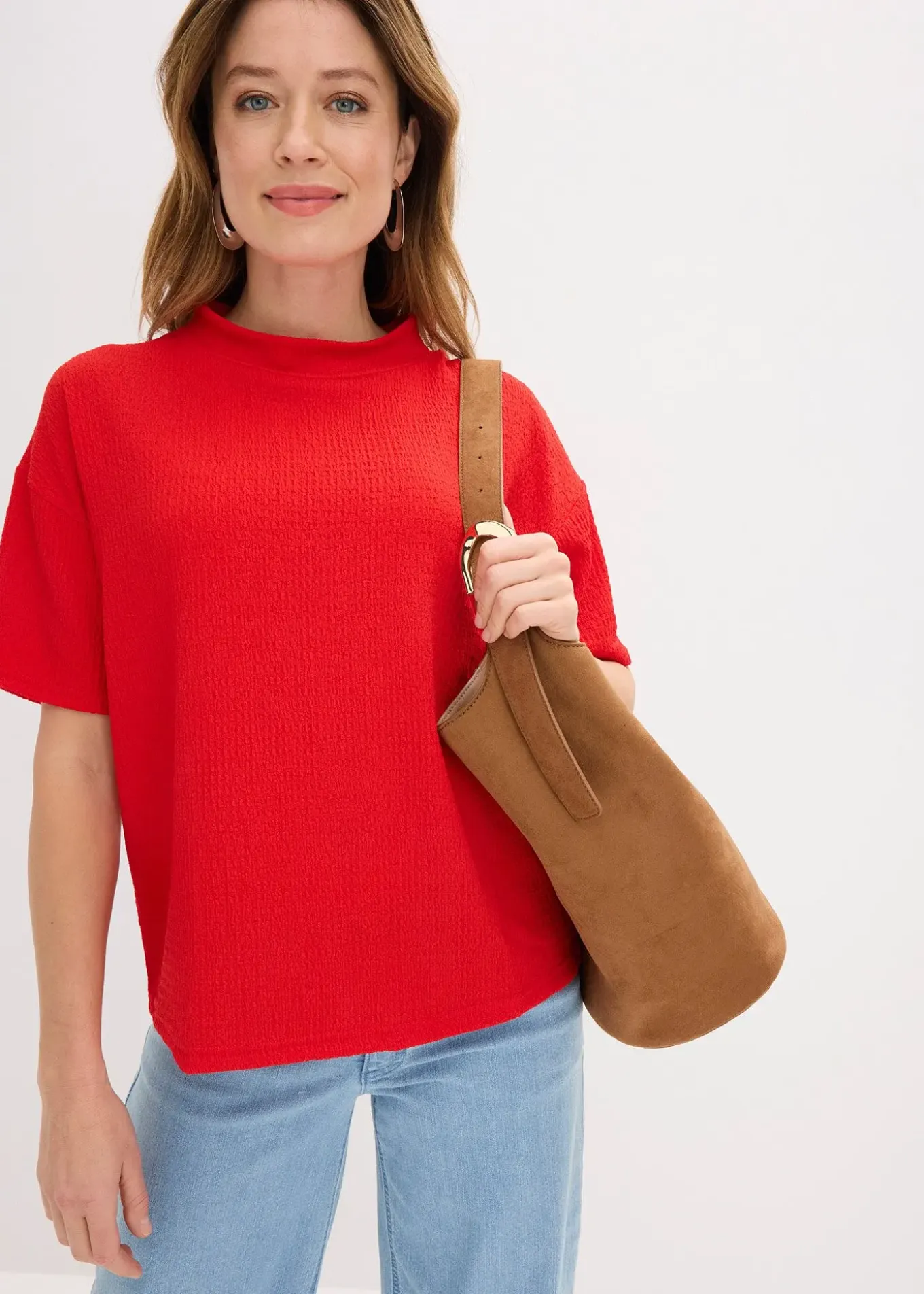 T-shirt en crêpe texturé