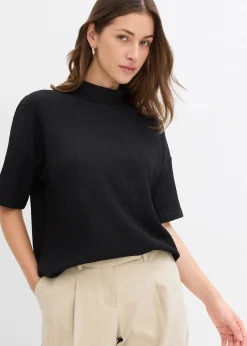 T-shirt en crêpe texturé