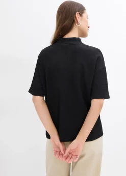 T-shirt en crêpe texturé