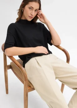 T-shirt en crêpe texturé