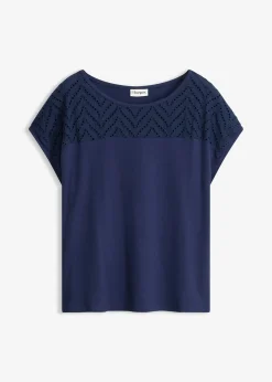 T-shirt en dentelle, en viscose douce