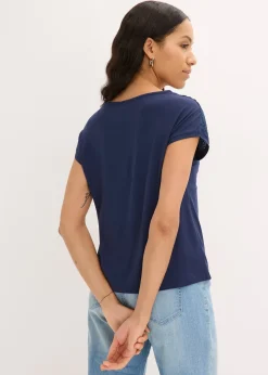 T-shirt en dentelle, en viscose douce