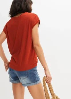 T-shirt en dentelle, en viscose douce