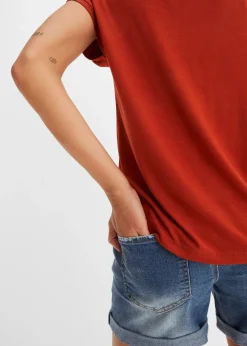 T-shirt en dentelle, en viscose douce