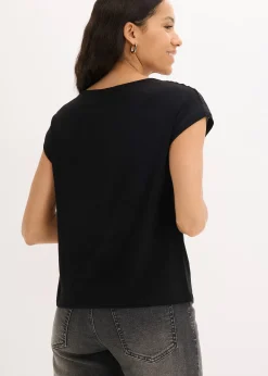 T-shirt en dentelle, en viscose douce