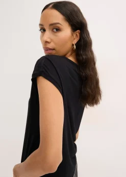 T-shirt en dentelle, en viscose douce