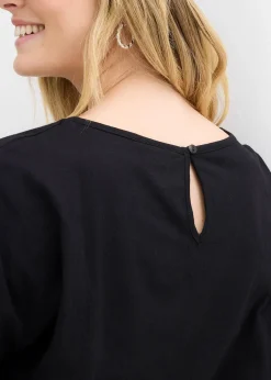 T-shirt en fil flammé avec base smockée