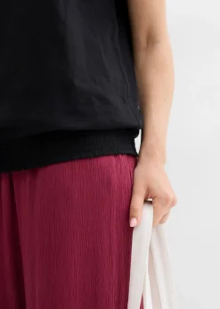 T-shirt en fil flammé avec base smockée