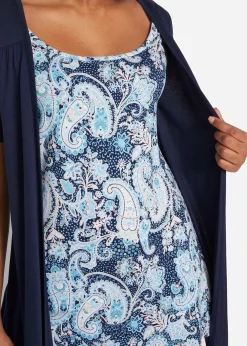 T-shirt 2en1 imprimé à encolure ronde