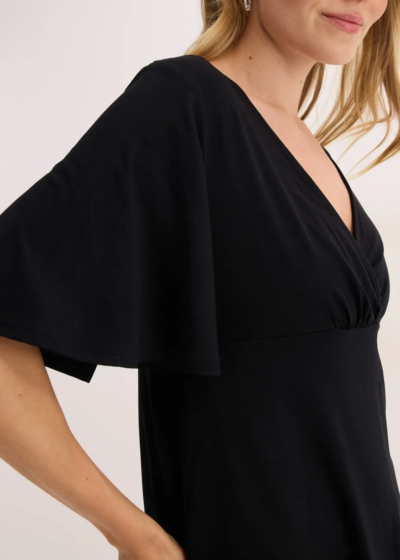 T-shirt en jersey à décolleté plongeant