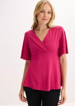 T-shirt en jersey à décolleté plongeant