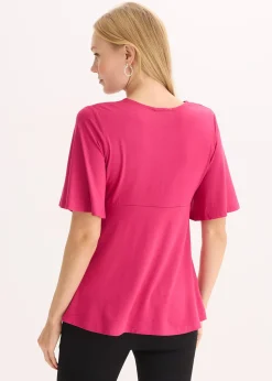 T-shirt en jersey à décolleté plongeant