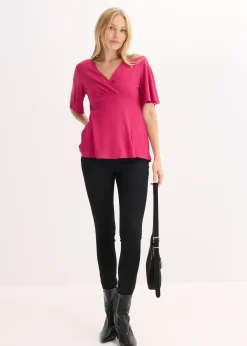 T-shirt en jersey à décolleté plongeant