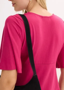 T-shirt en jersey à décolleté plongeant