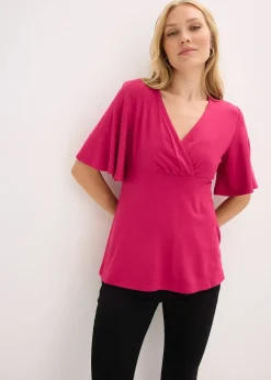 T-shirt en jersey à décolleté plongeant