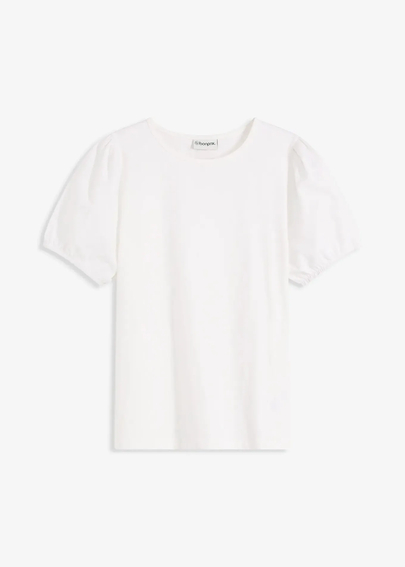 T-shirt en jersey avec manches bouffantes en popeline de coton