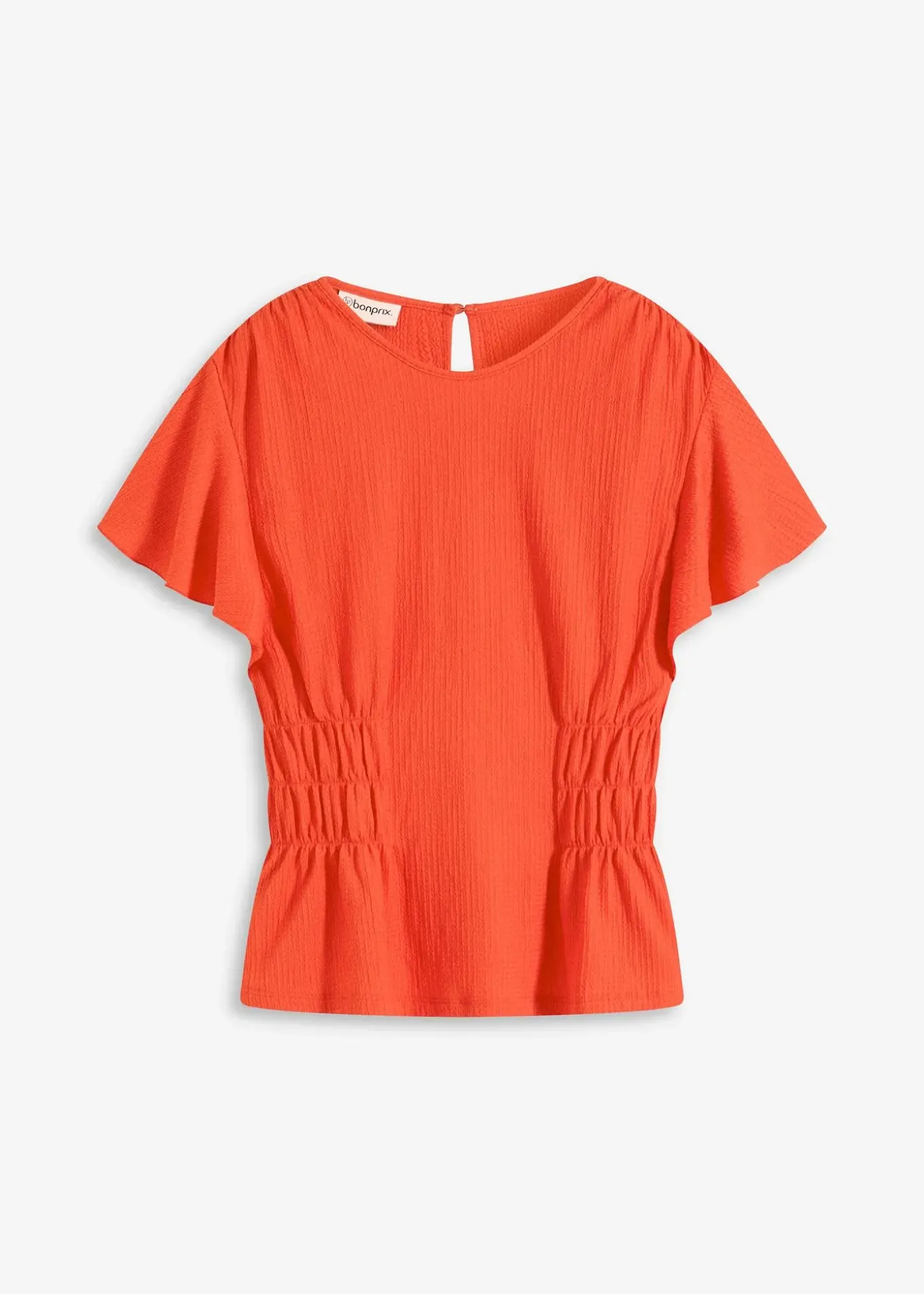 T-shirt en jersey crêpe avec smocks