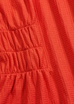 T-shirt en jersey crêpe avec smocks