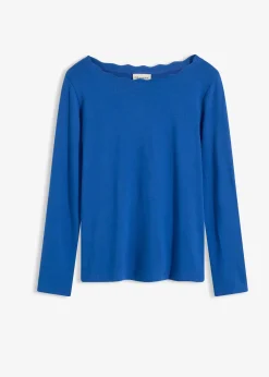 T-shirt en jersey milano à encolure festonnée