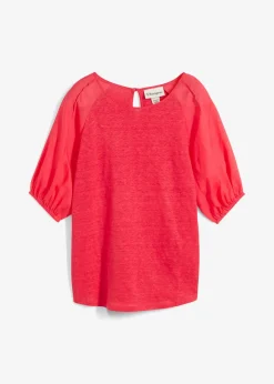 T-shirt en lin à manches ballon