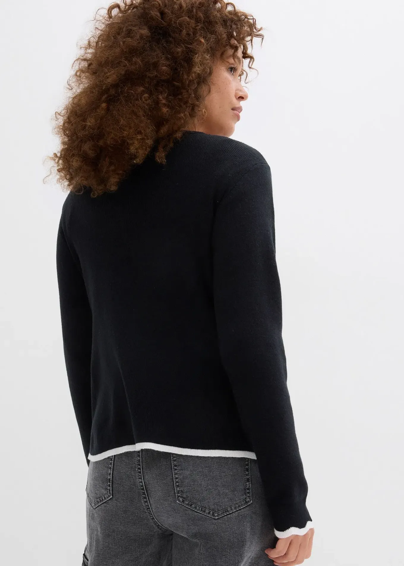 T-shirt en maille à base contrastante