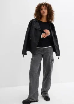 T-shirt en maille à base contrastante