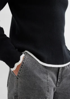 T-shirt en maille à base contrastante