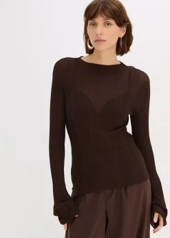 T-shirt en maille semi-transparent