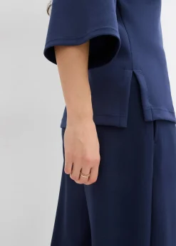 T-shirt en matière néoprène avec empiècement élastique