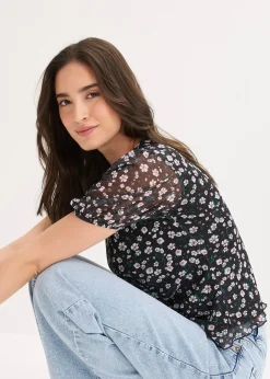 T-shirt en mesh délicat