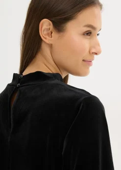 T-shirt en velours et dentelle