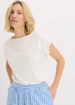 T-shirt en viscose avec dentelle