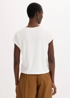 T-shirt en viscose mélangée à strass