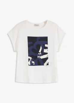 T-shirt en viscose mélangée à strass